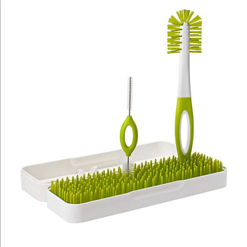 Boon TRIP travel drying rack bottle brushes &cactus